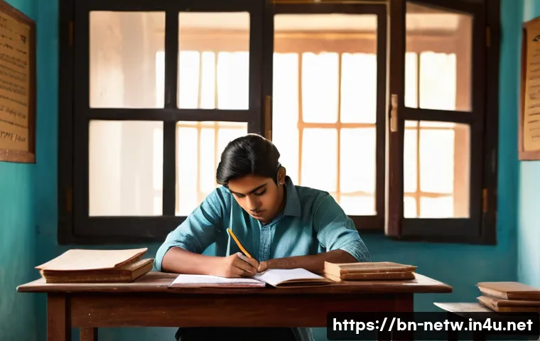 네트워크 실기 시험 대비 시간 관리 팁 - A detailed study scene of a Bengali student in a cozy, traditional room filled with books and study ...