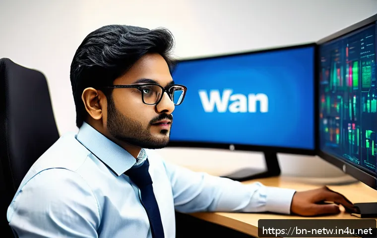 네트워크관리사 취득 후 대기업 취업 성공 사례 - A professional Bengali man in his late 20s, wearing business casual attire and glasses, sitting at a...